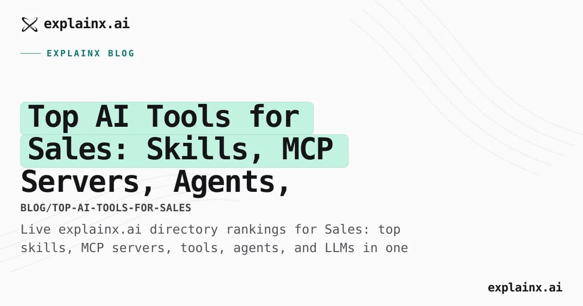 Top AI Tools for Sales: Skills, MCP Servers, Agents, and LLMs