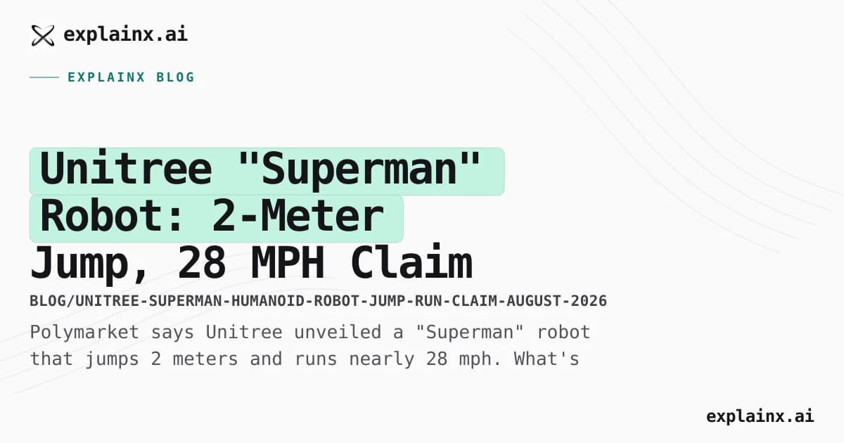 Unitree "Superman" Robot: 2-Meter Jump, 28 MPH Claim Checked