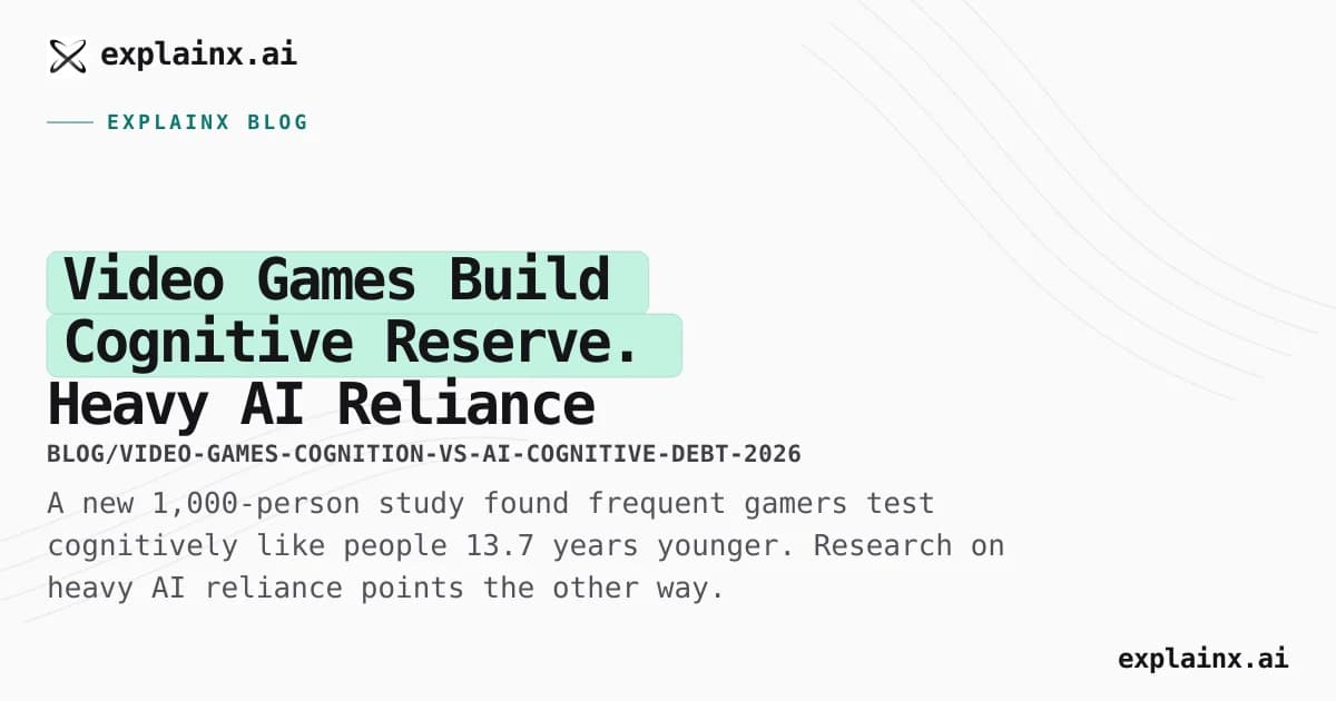 Video Games Build Cognitive Reserve. Heavy AI Reliance May Do the Opposite.