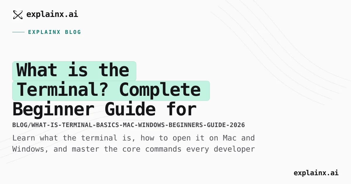 What is the Terminal? Complete Beginner Guide for Mac and Windows (2026)