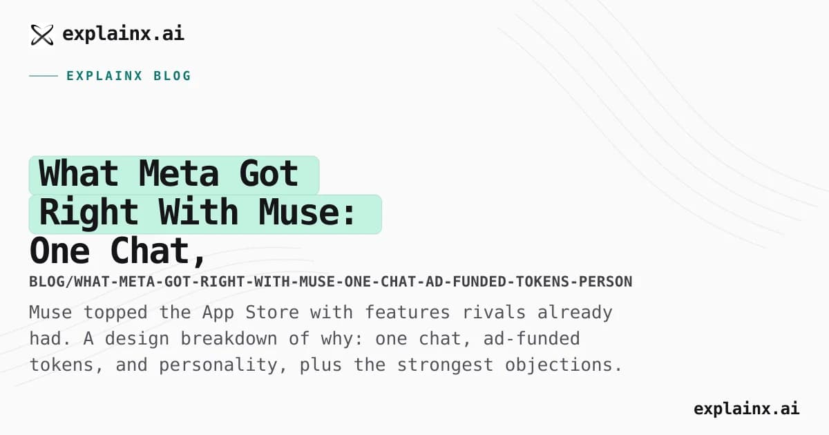 What Meta Got Right With Muse: One Chat, Ad-Funded Tokens, and Personality