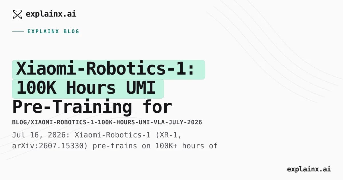 Xiaomi-Robotics-1: 100K Hours UMI Pre-Training for Robot VLAs