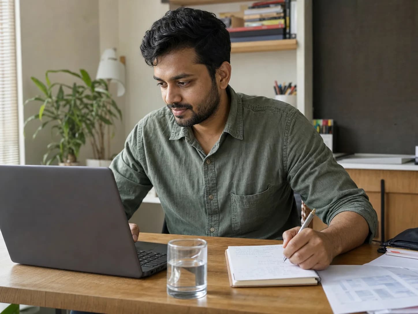 An everyday product manager learning at a home office desk