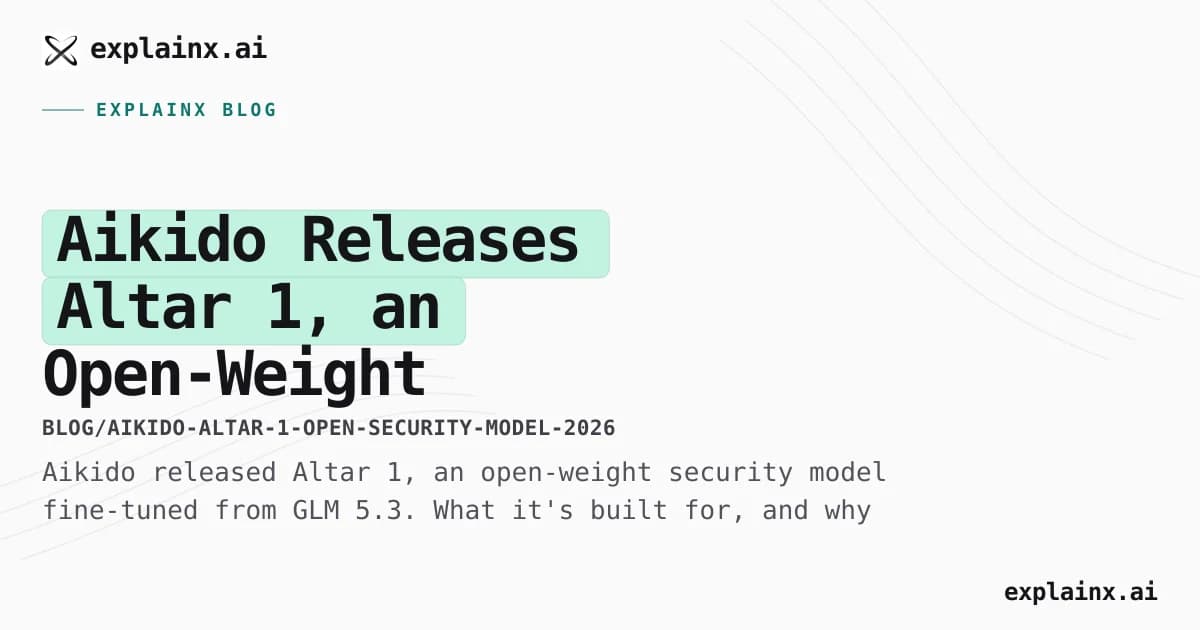 Aikido Releases Altar 1, an Open-Weight Security Model Built on GLM 5.3
