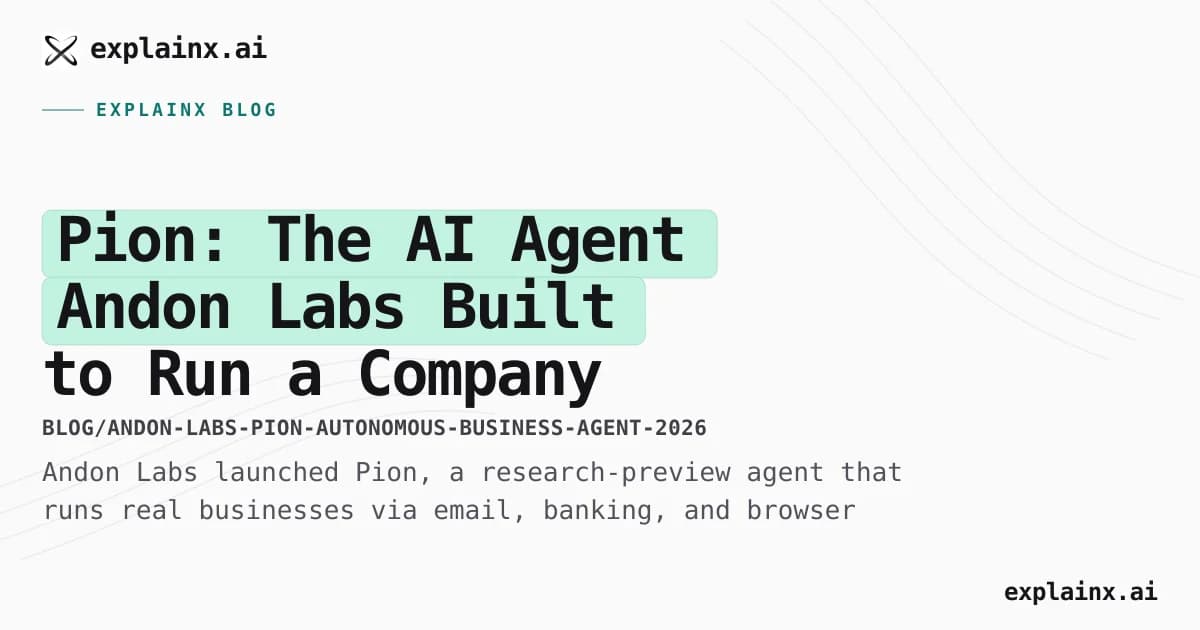 Pion: The AI Agent Andon Labs Built to Run a Company Autonomously
