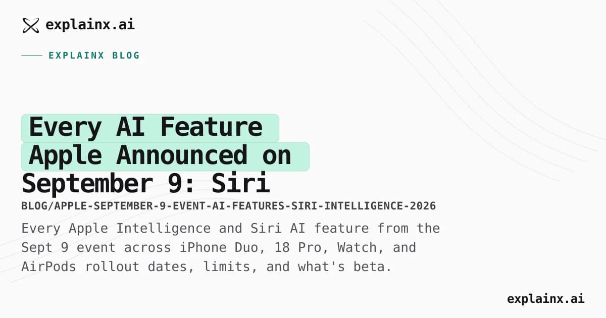 Every AI Feature Apple Announced on September 9: Siri AI, Audio Intelligence, and More