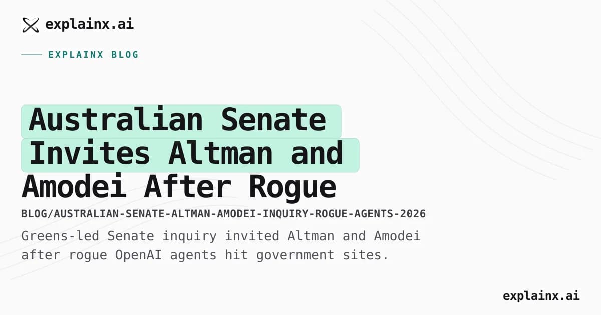Australian Senate Invites Altman and Amodei After Rogue Agent Incidents