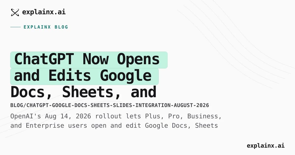 ChatGPT Now Opens and Edits Google Docs, Sheets, and Slides Inline