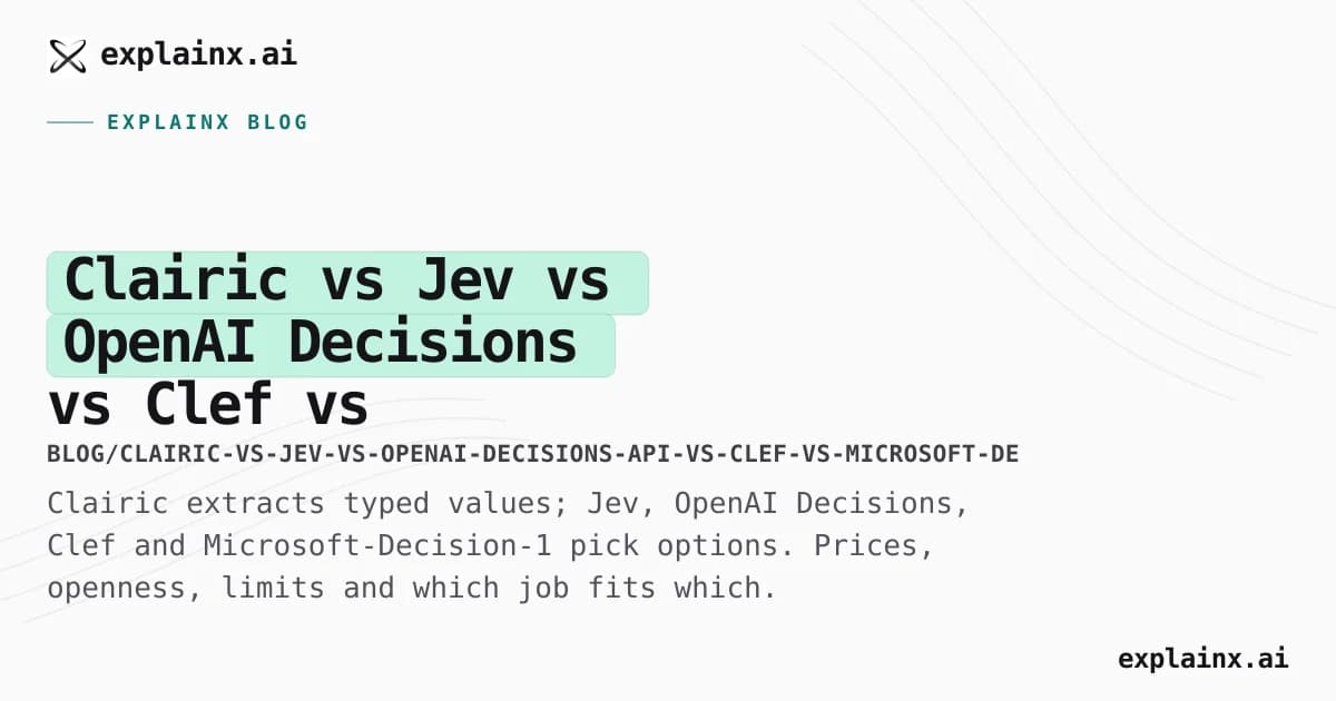 Clairic vs Jev vs OpenAI Decisions vs Clef vs Microsoft-Decision-1: Which System One Model Fits?