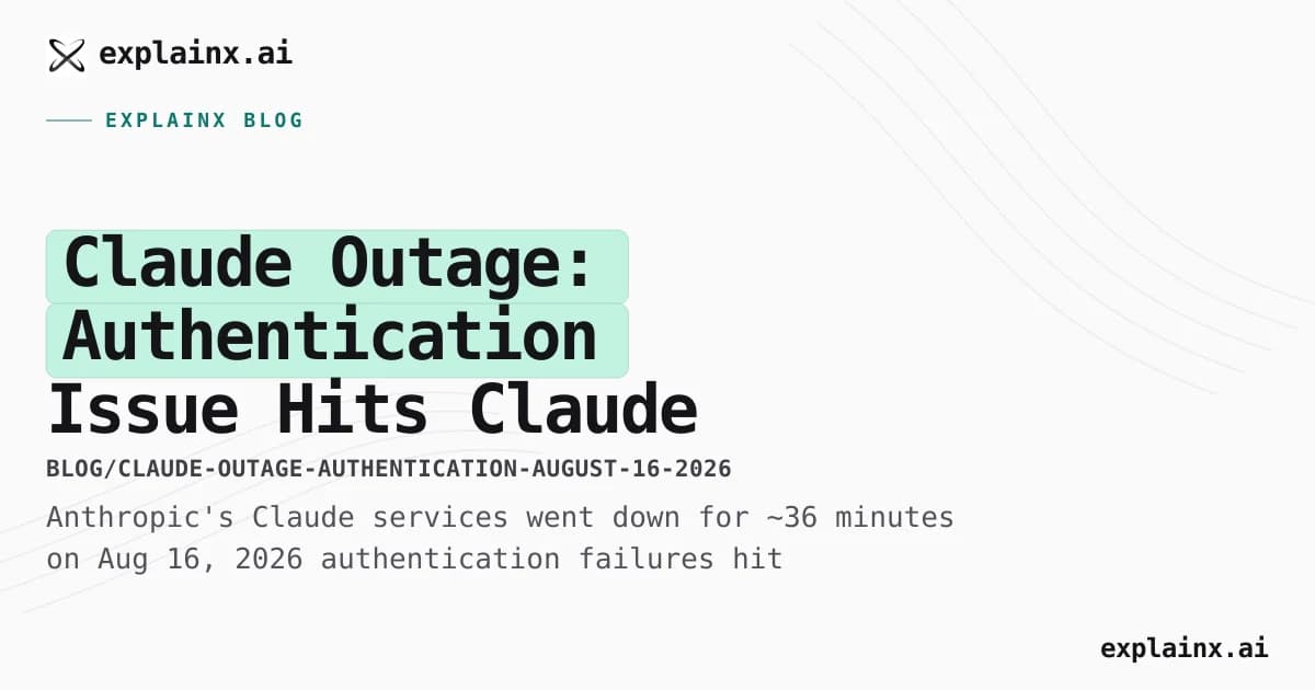 Claude Outage: Authentication Issue Hits Claude Code, API, claude.ai
