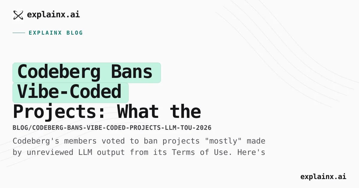 Codeberg Bans Vibe-Coded Projects: What the New ToU Actually Says