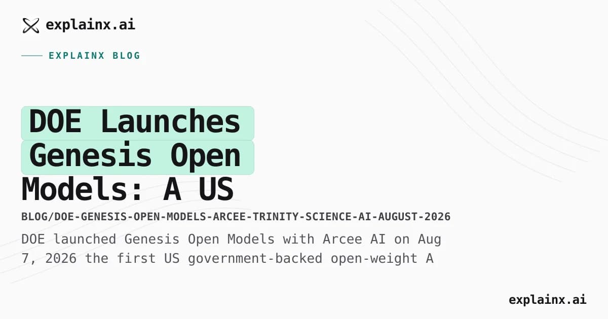 DOE Launches Genesis Open Models: A US Government Open-Weight AI Program