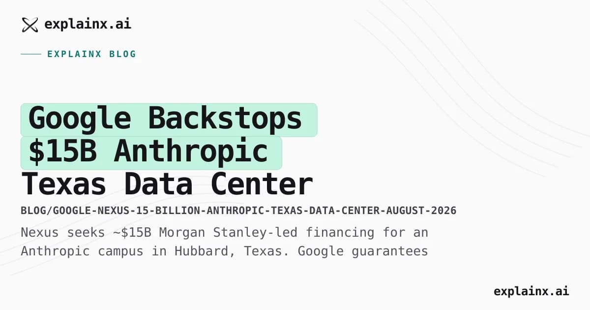 Google Backstops $15B Anthropic Texas Data Center (Nexus)