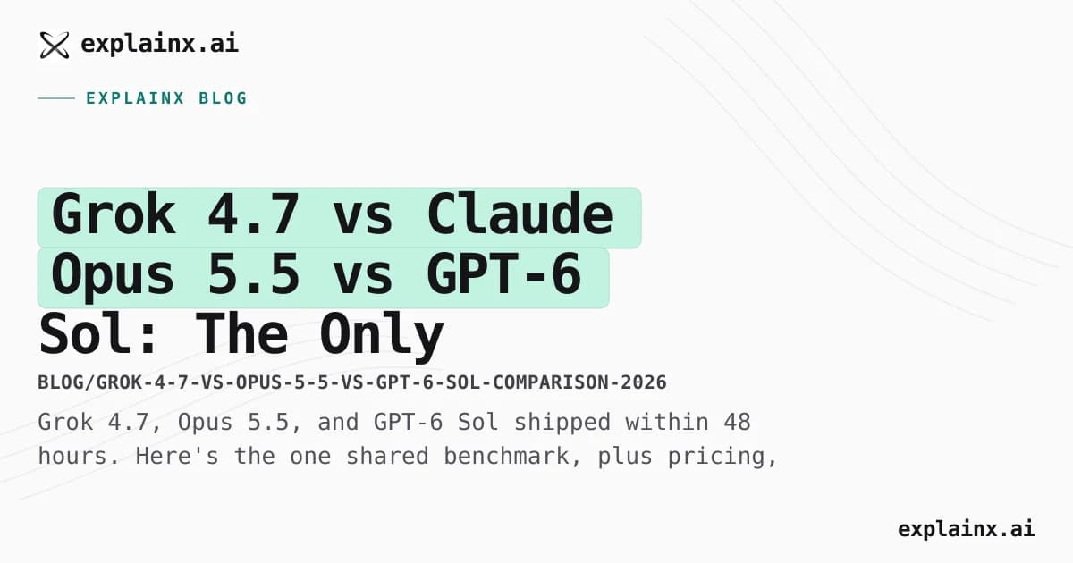 Grok 4.7 vs Claude Opus 5.5 vs GPT-6 Sol: The Only Numbers That Overlap