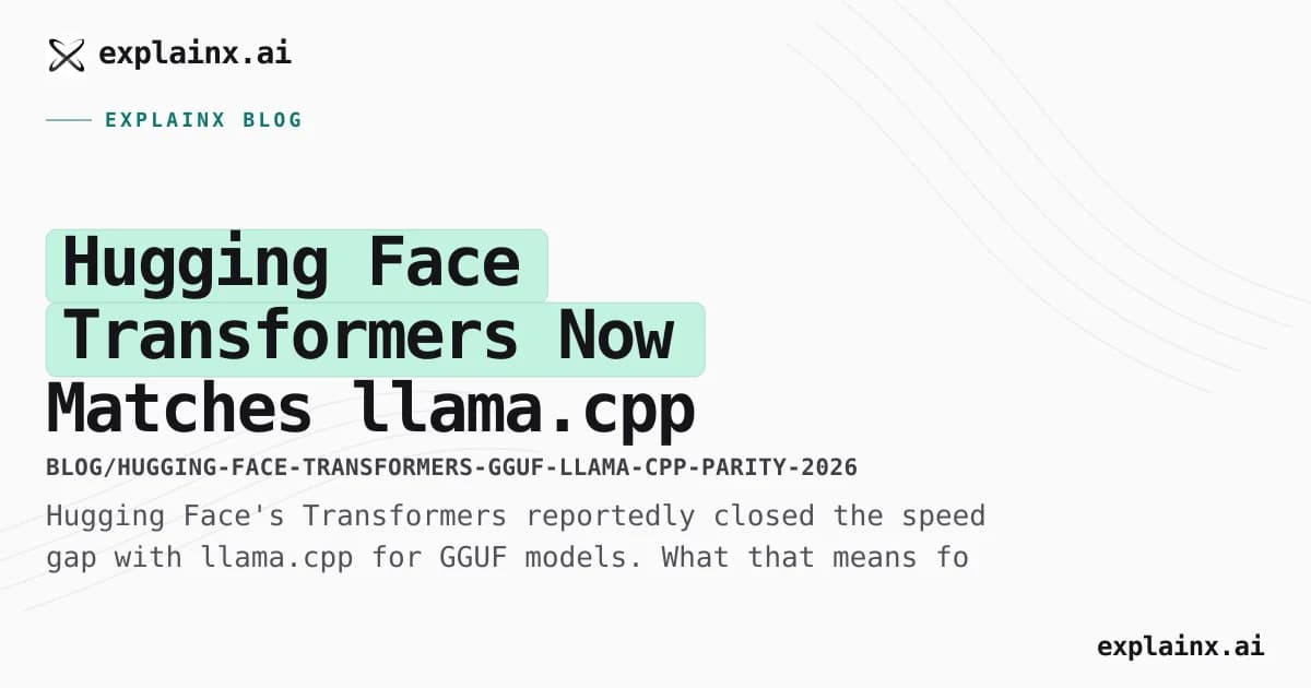 Hugging Face Transformers Now Matches llama.cpp on GGUF Performance