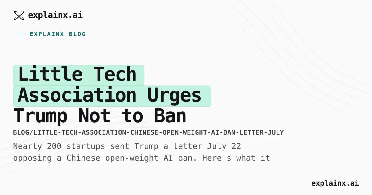 Little Tech Association Urges Trump Not to Ban Chinese Open-Weight AI