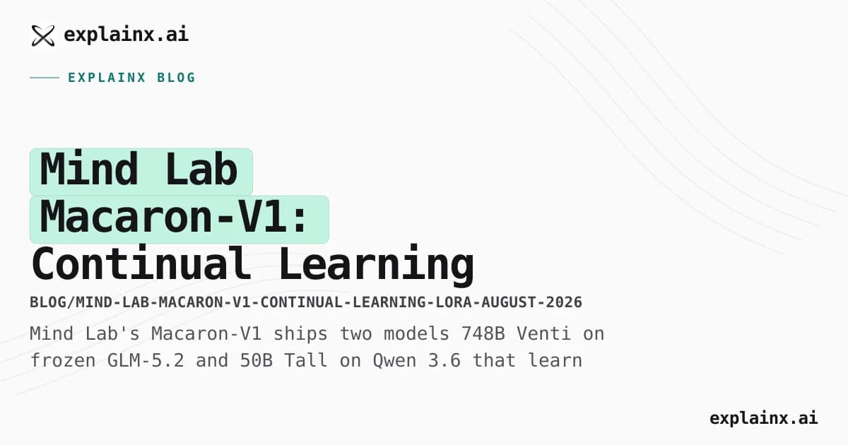 Mind Lab Macaron-V1: Continual Learning via LoRA, Not Fine-Tuning