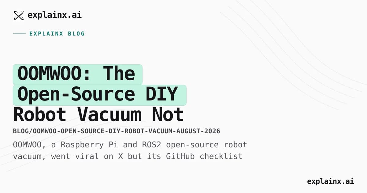OOMWOO: The Open-Source DIY Robot Vacuum — Not Buildable Yet
