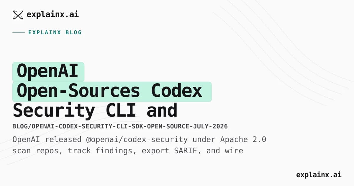 OpenAI Open-Sources Codex Security CLI and TypeScript SDK