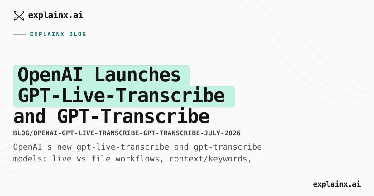 OpenAI Launches GPT-Live-Transcribe and GPT-Transcribe