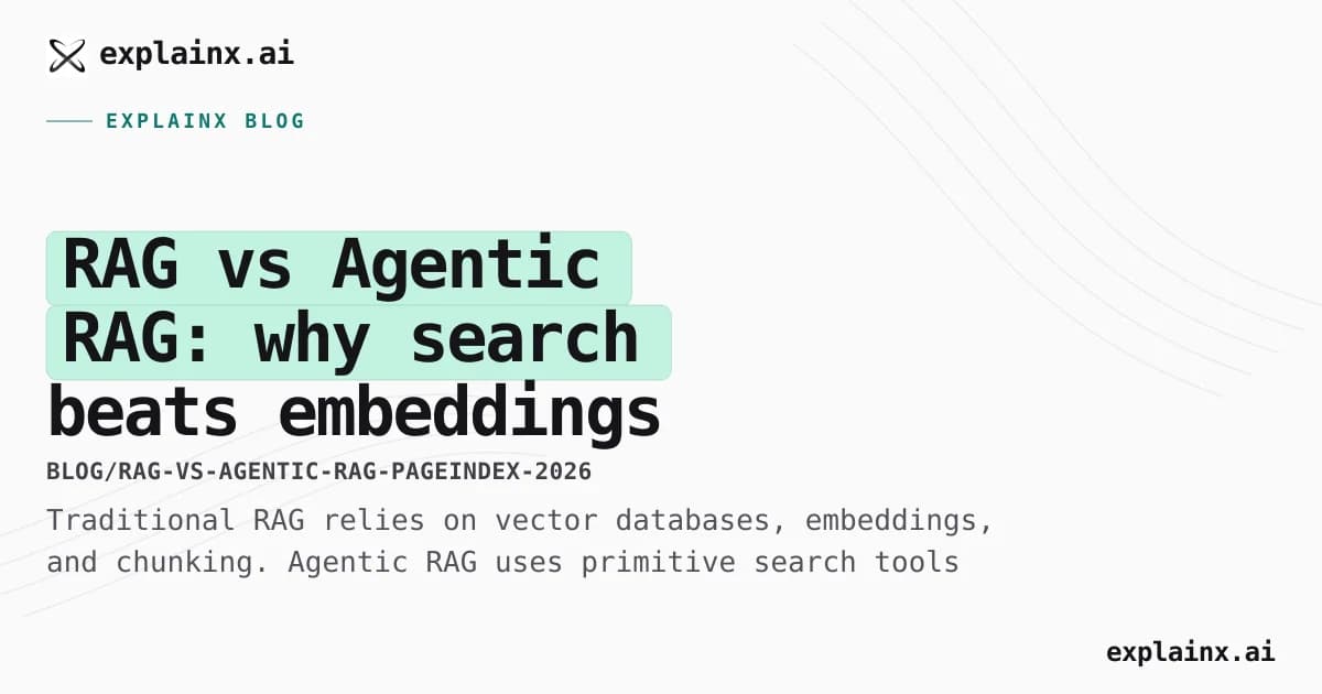 RAG vs Agentic RAG: why search beats embeddings for code retrieval