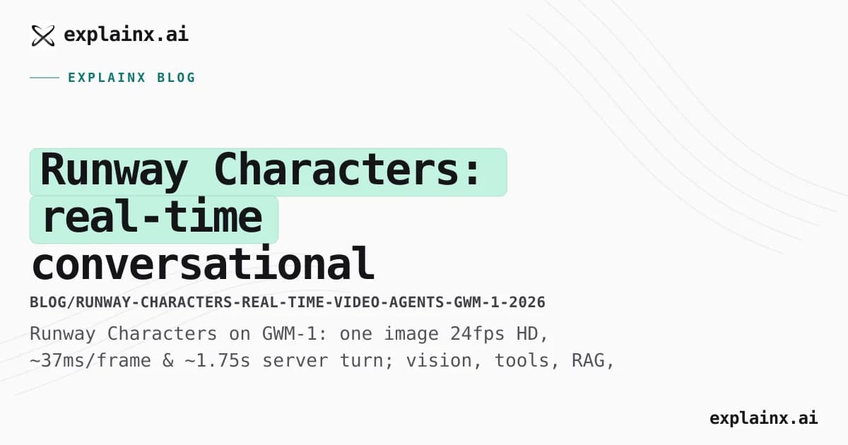 Runway Characters: real-time conversational video agents from one image