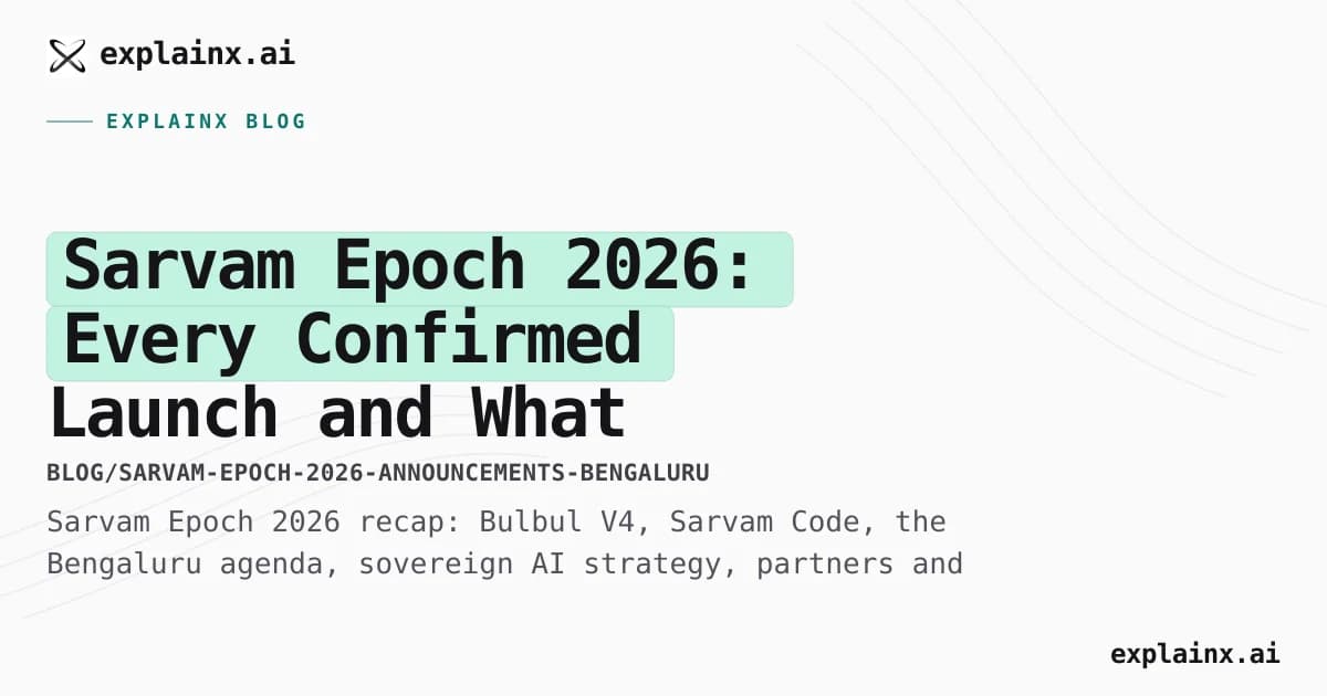 Sarvam Epoch 2026: Every Confirmed Launch and What Comes Next