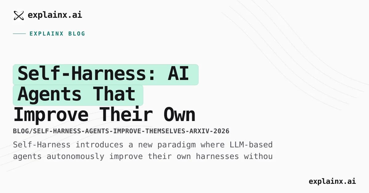Self-Harness: AI Agents That Improve Their Own Operating Framework