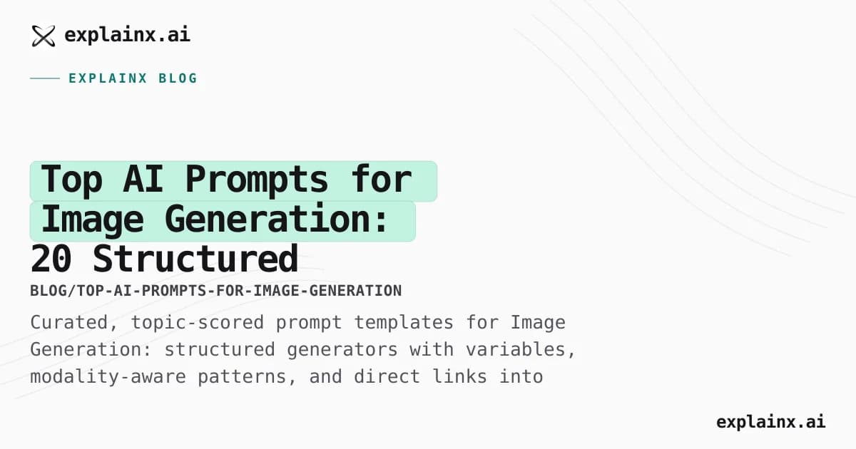 Top AI Prompts for Image Generation: 20 Structured Templates That Actually Work