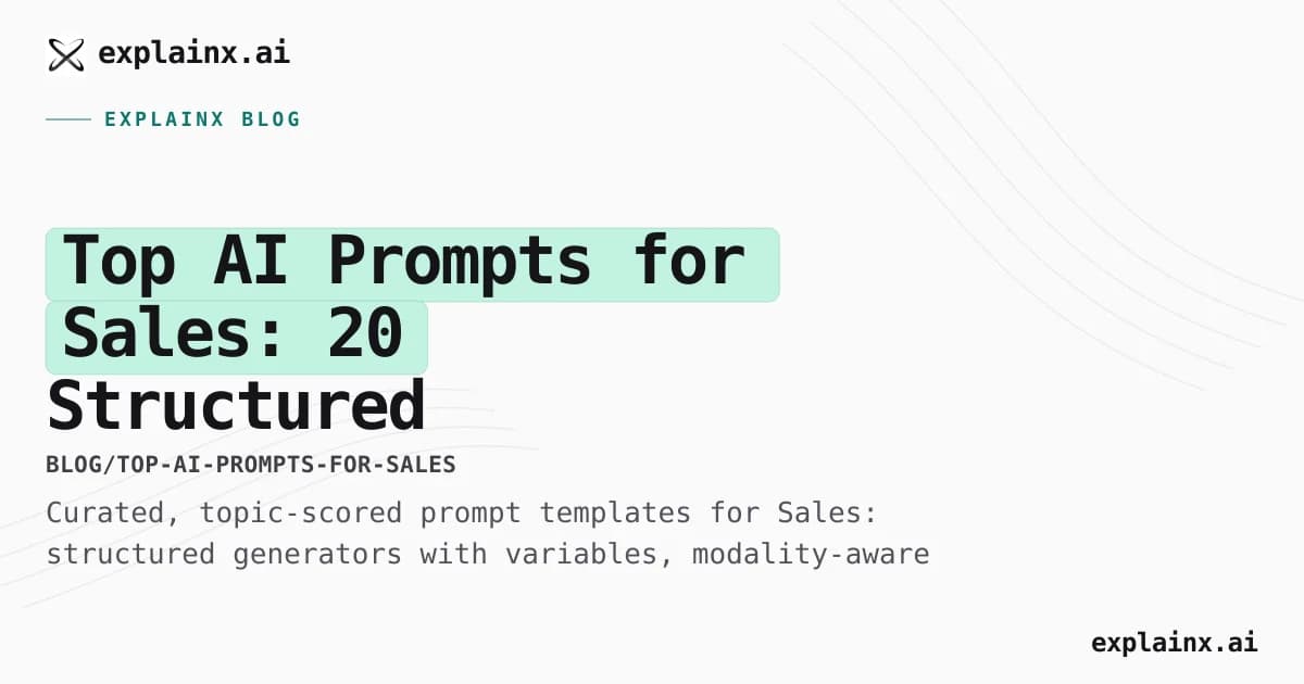 Top AI Prompts for Sales: 20 Structured Templates That Actually Work