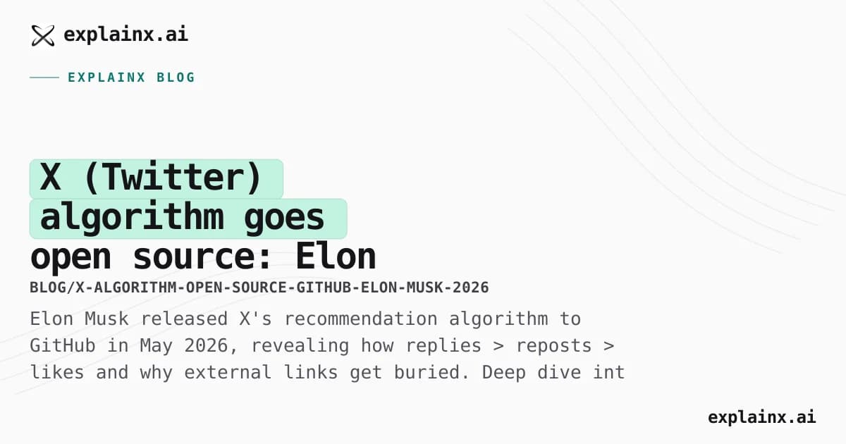 X (Twitter) algorithm goes open source: Elon Musk | explainx.ai Blog ...