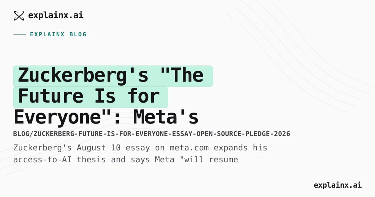 Zuckerberg's "The Future Is for Everyone": Meta's Open-Source Pledge