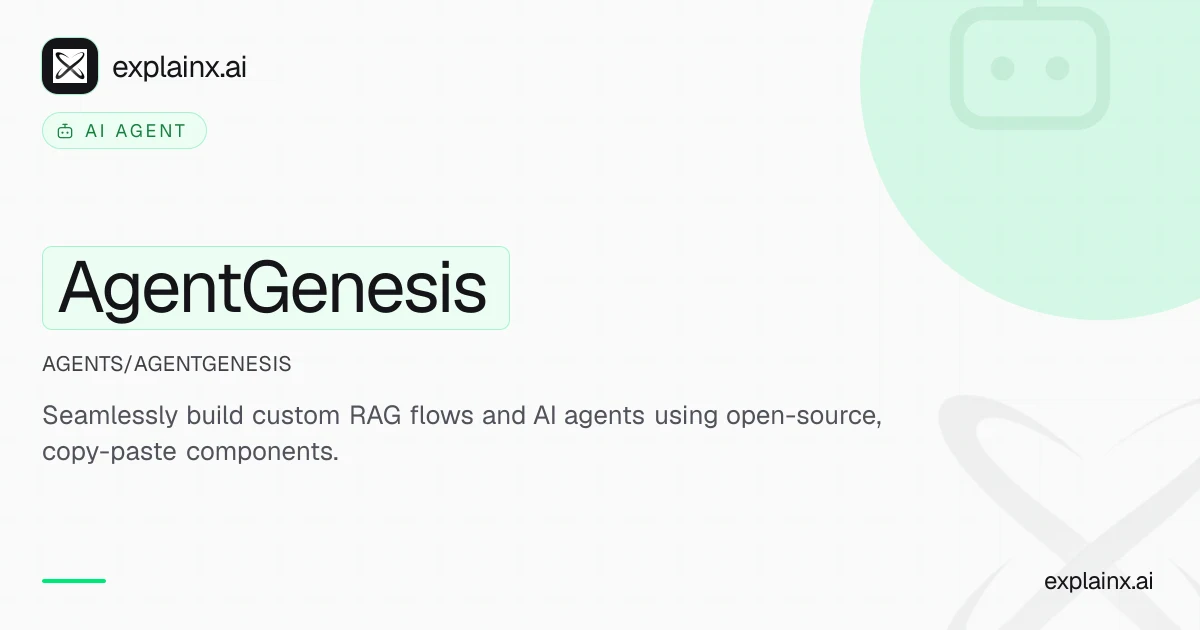 AgentGenesis — AI agent | explainx.ai | explainx.ai