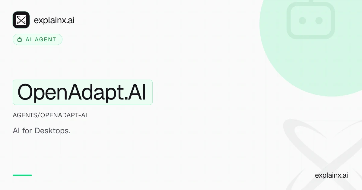 OpenAdapt.AI — AI agent | explainx.ai | explainx.ai