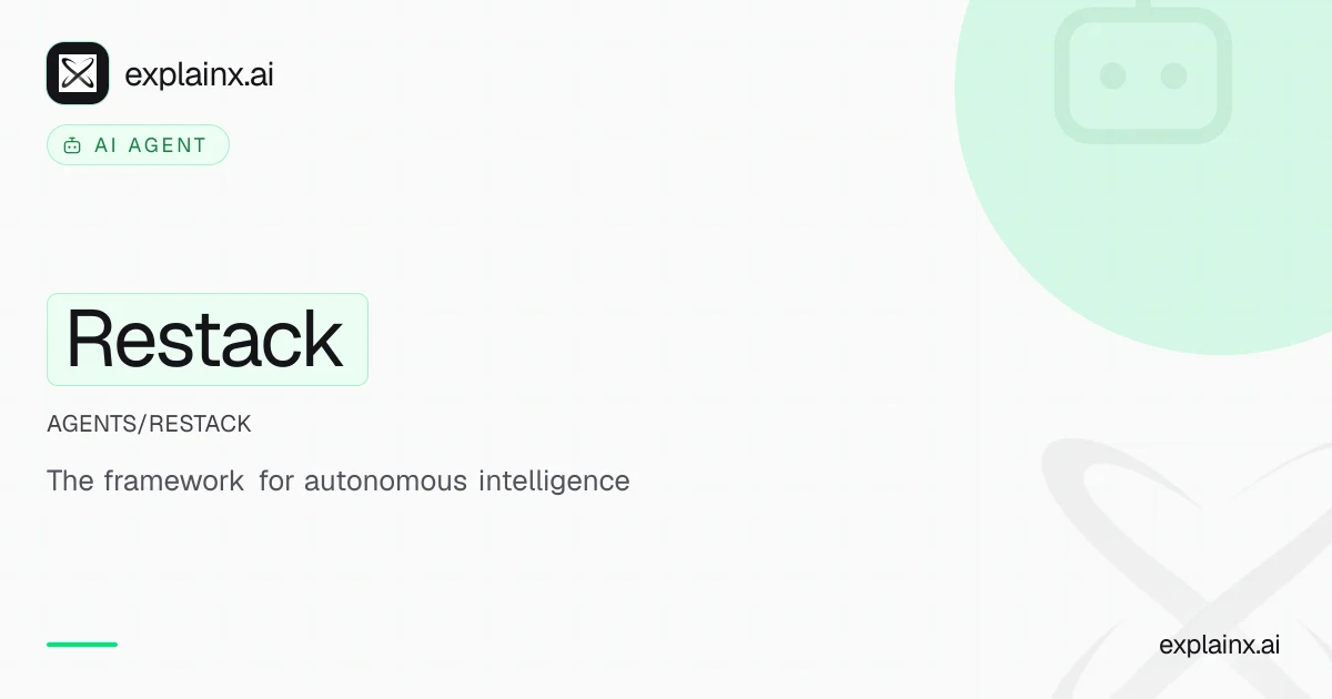 Restack — AI agent | explainx.ai | explainx.ai