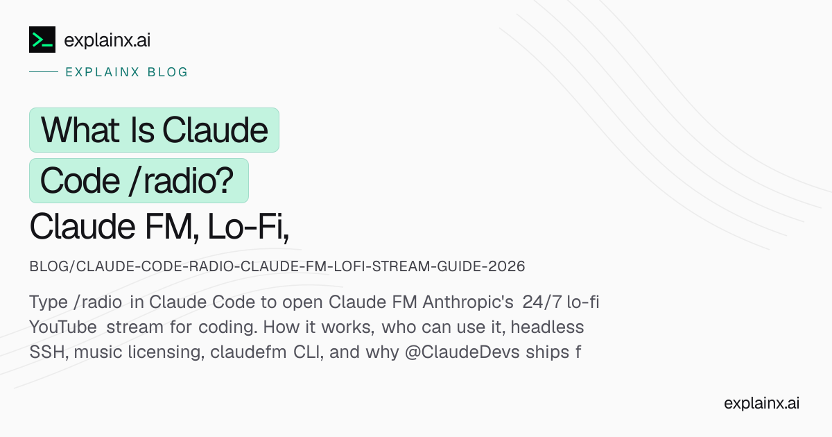 Claude Code /radio & Claude FM Explained (2026)