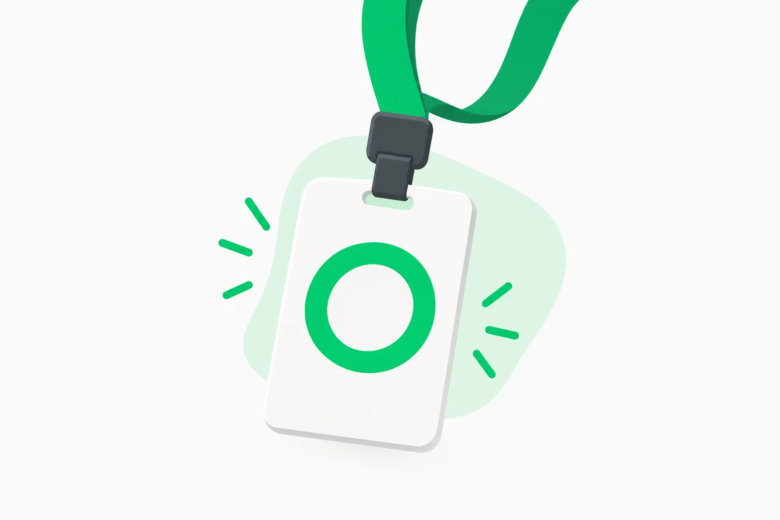 A badge on a lanyard, standing for the stolen driver's license and ID records in the Times Car data breach