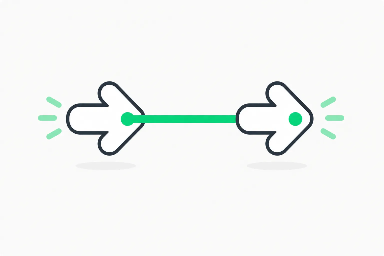 Two parallel arrows pointing the same way, illustrating agents running side by side without coordinating