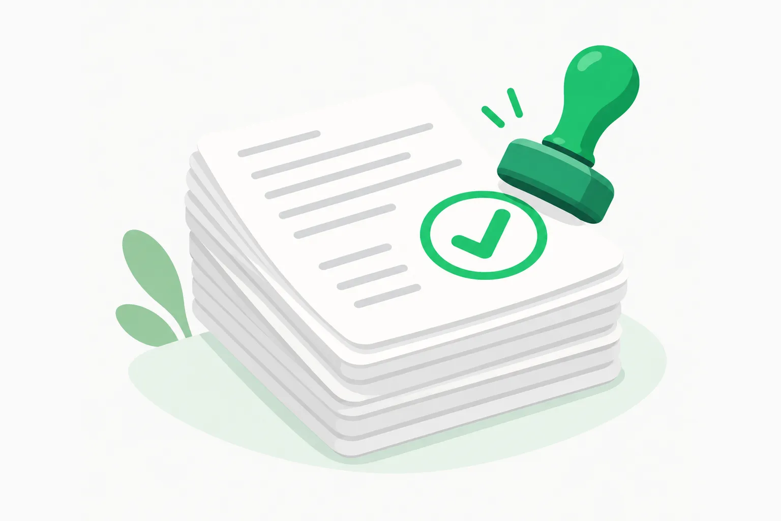 Nolla Health AI prescriptions legal mechanism: a stack of documents receiving an approval stamp