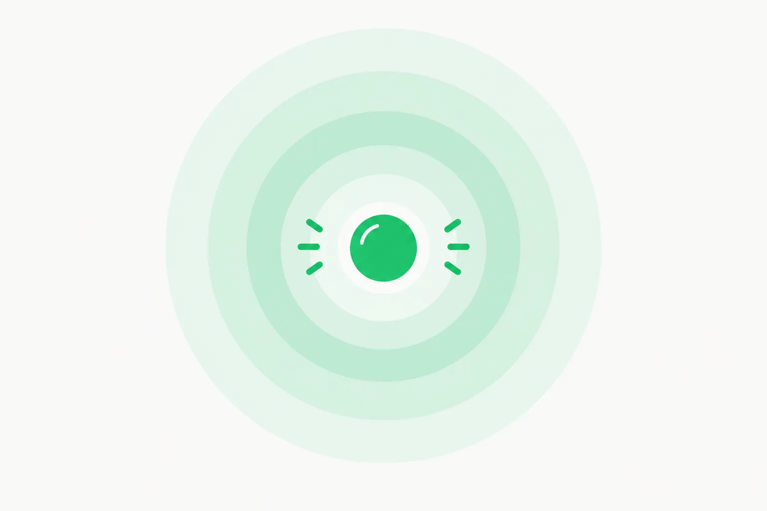 Concentric rings reflecting the same dot, a picture of the filter bubble risk when a Facebook algorithm is tuned to your stated preferences