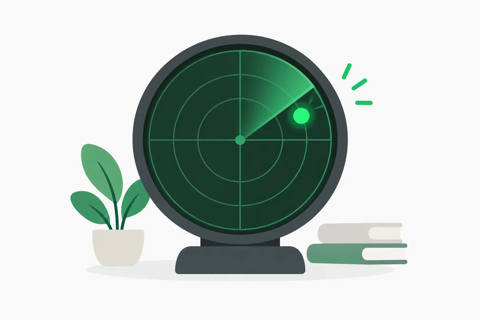 Radar screen with a single blip representing fraud detection against AI-enabled scams