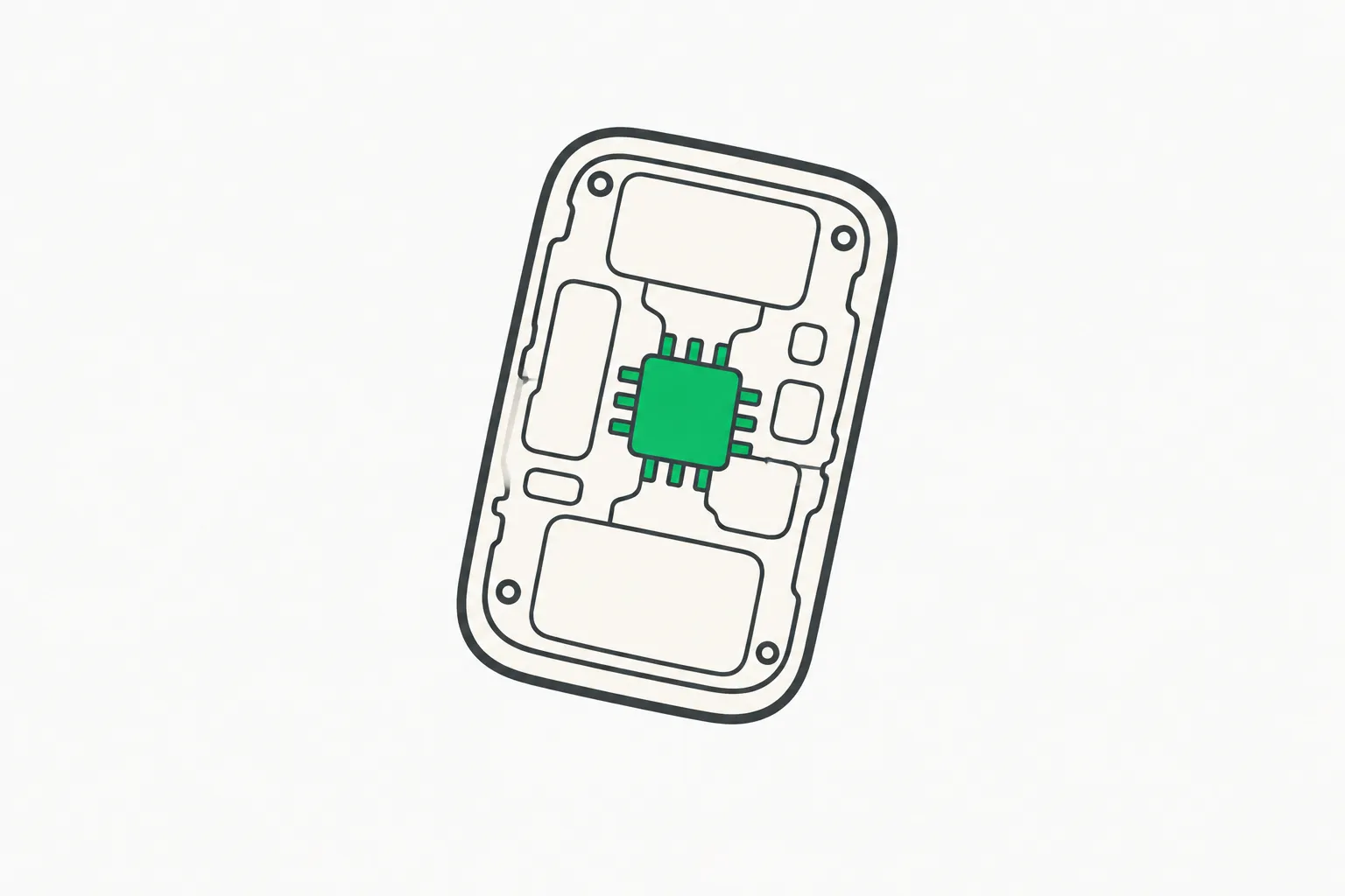 On-device chip cutaway standing for edge deployment of Regna AI sovereign models