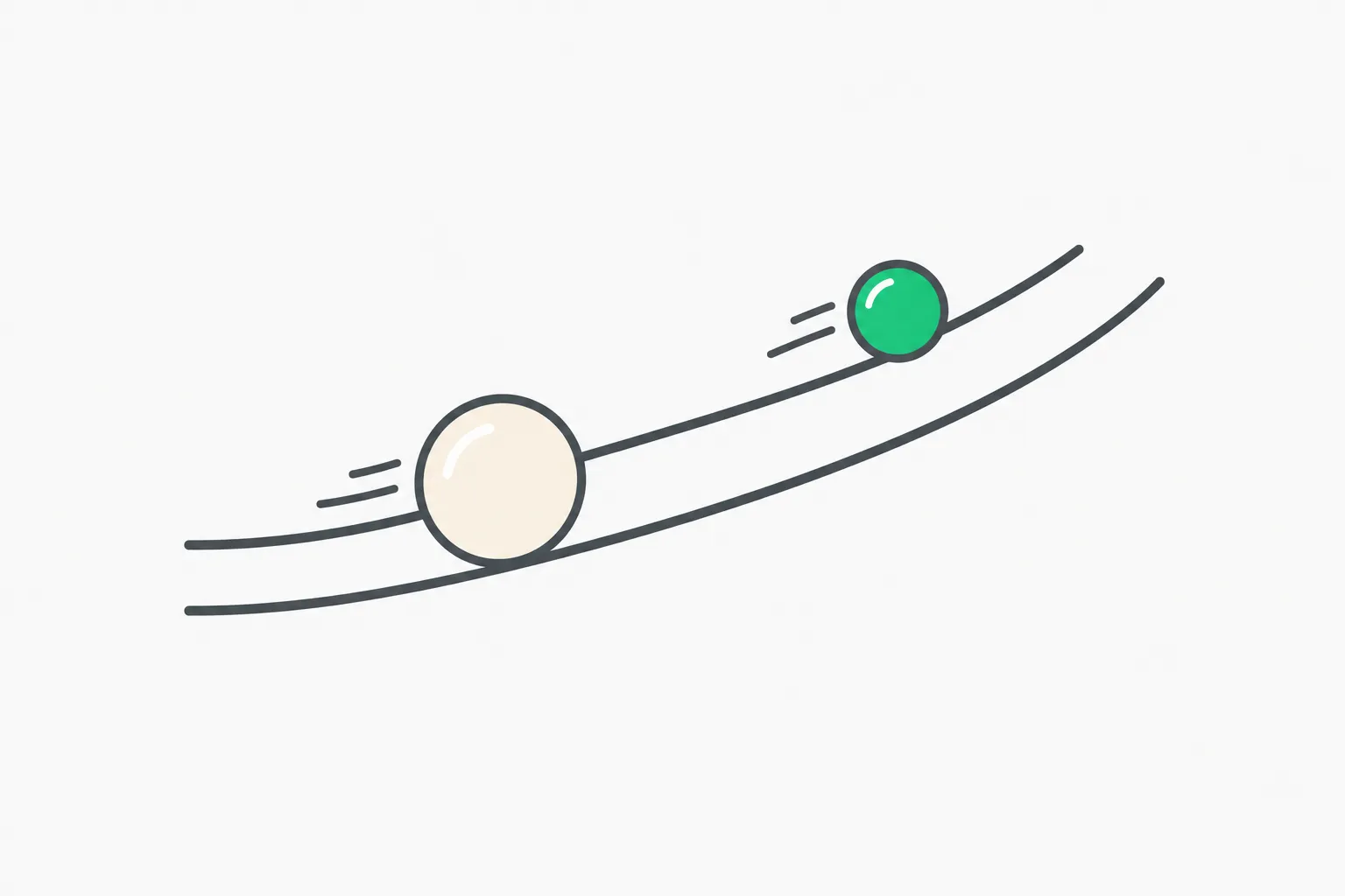 Fast draft step followed by a slower verification step with a green check, illustrating speculative decoding