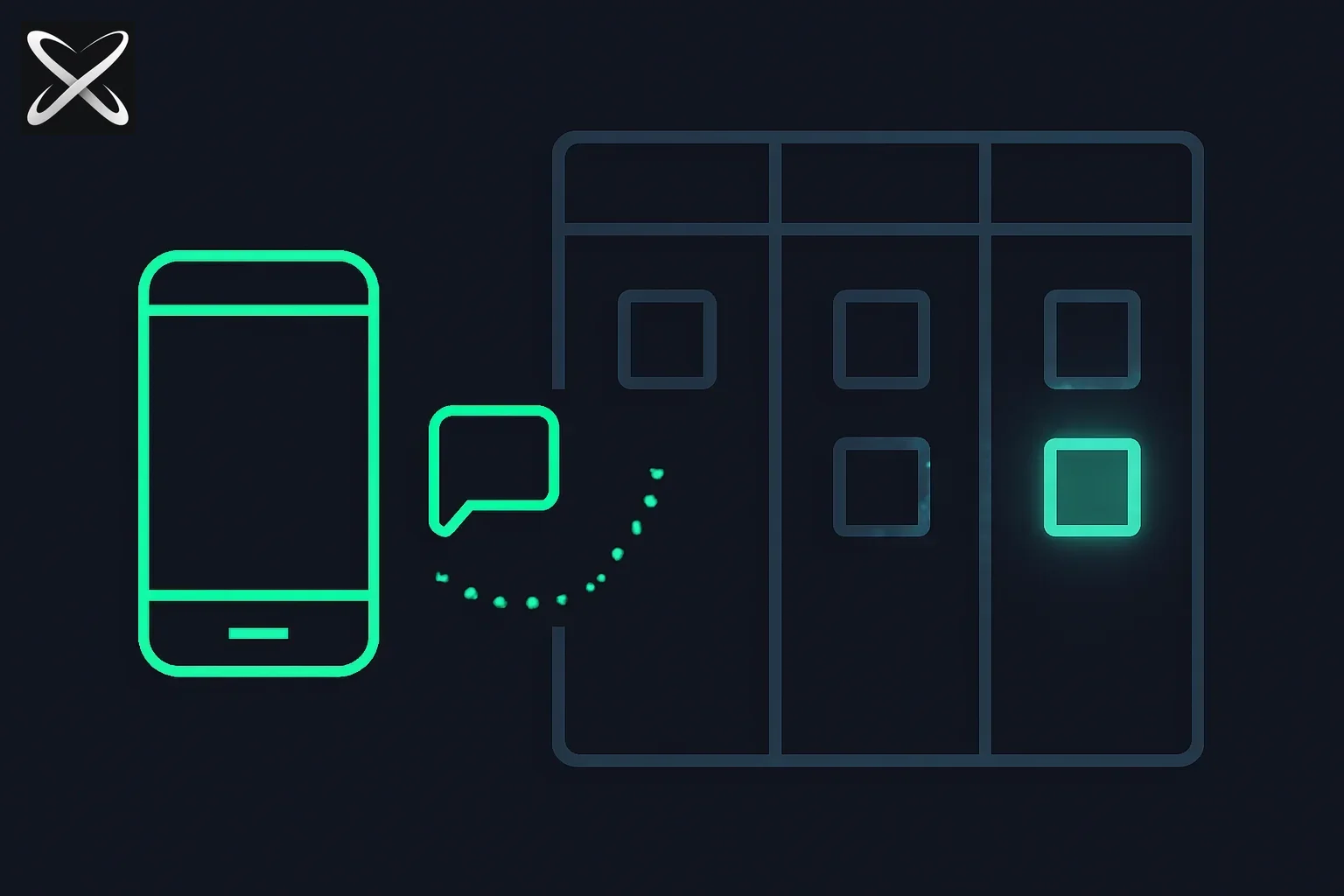 Illustration d'un agent IA orchestrant un flux de tâches en continu façon tableau kanban