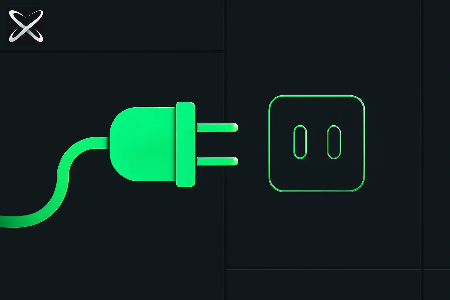 API design AI prompt templates diagram showing a plug precisely aligned to meet a socket