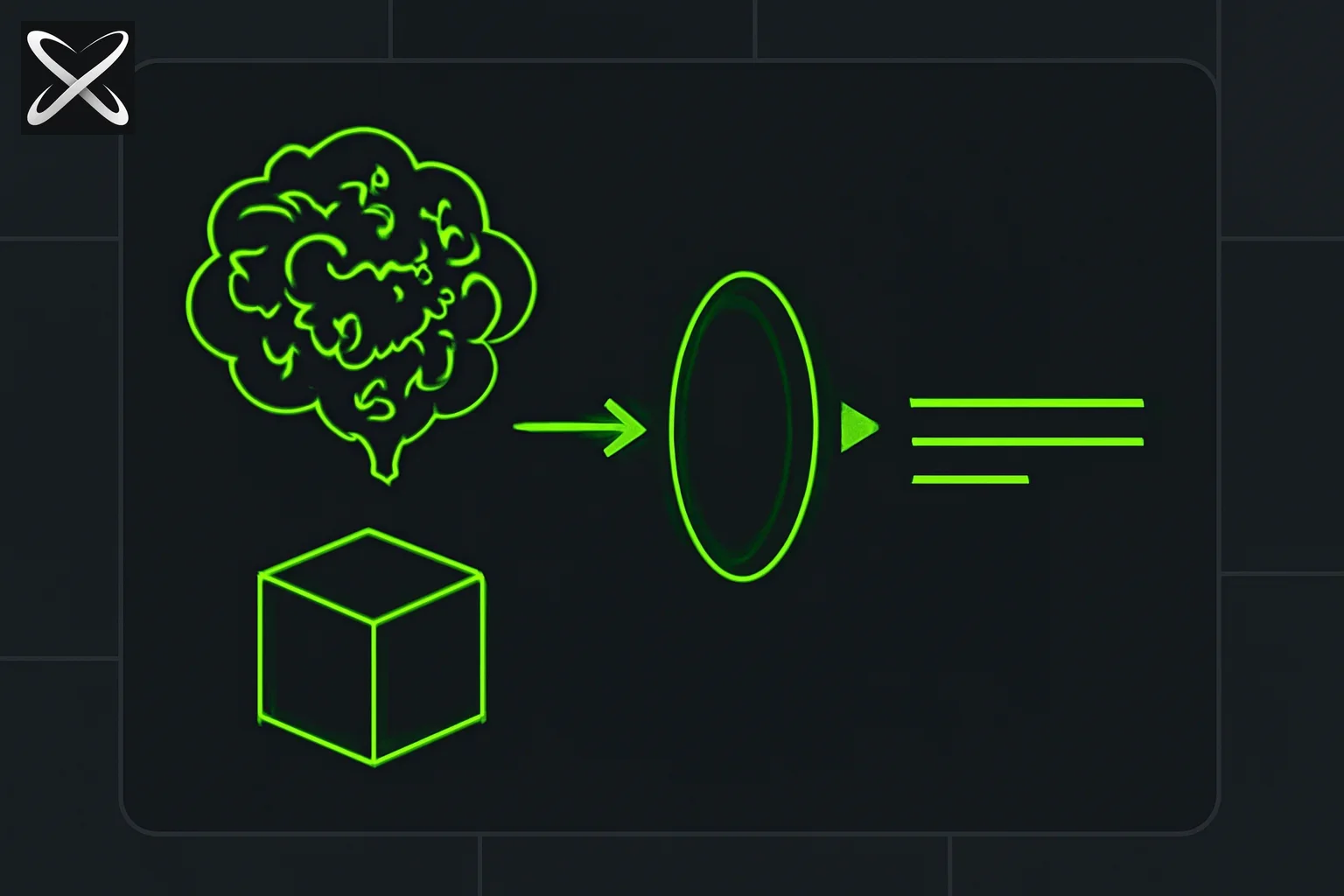 Natural Language Autoencoders explained — a tangled thought cloud passing through a translator lens into readable text captions