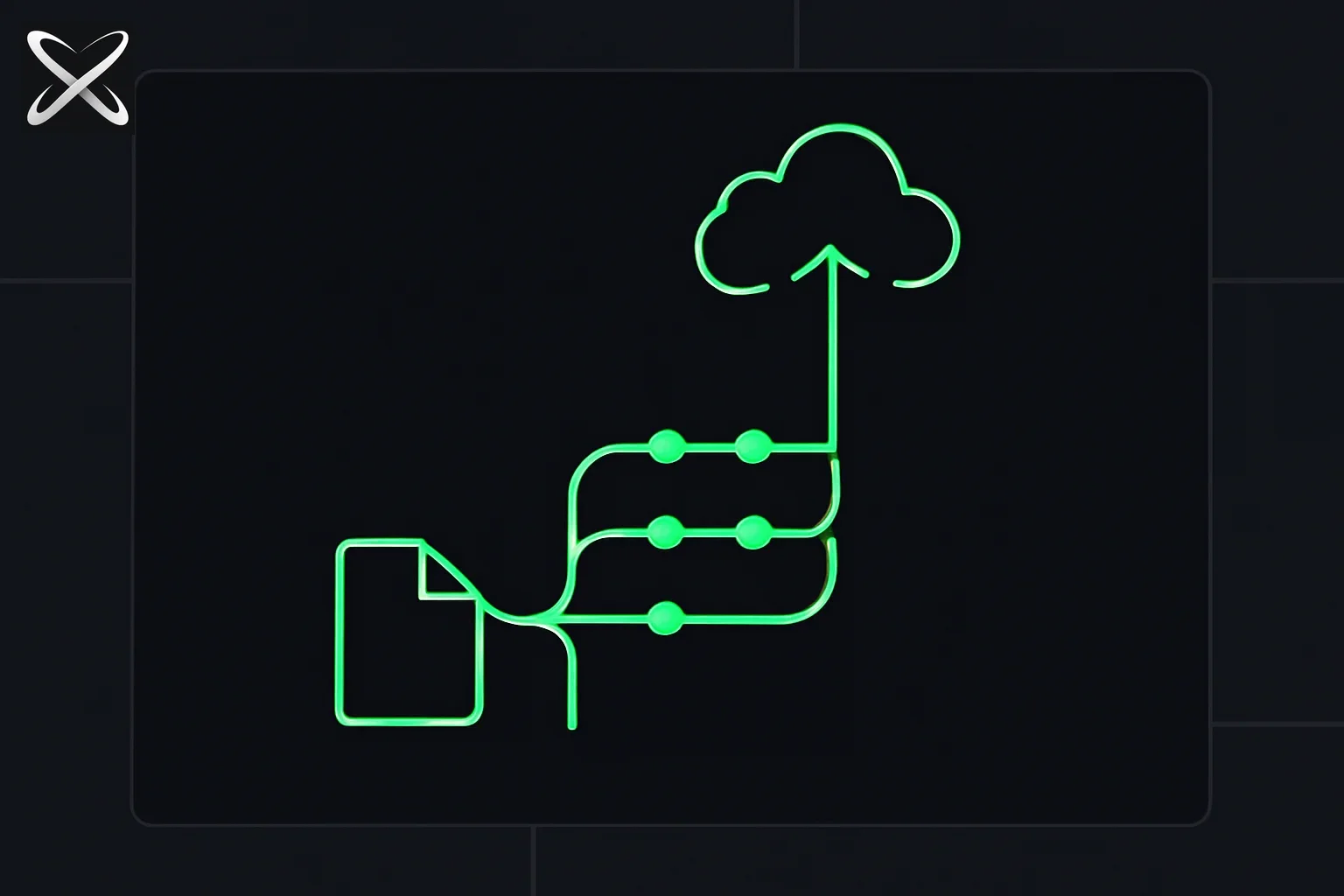 Git and GitHub basics diagram: a file branching into parallel commit timelines that merge and push into a cloud repository