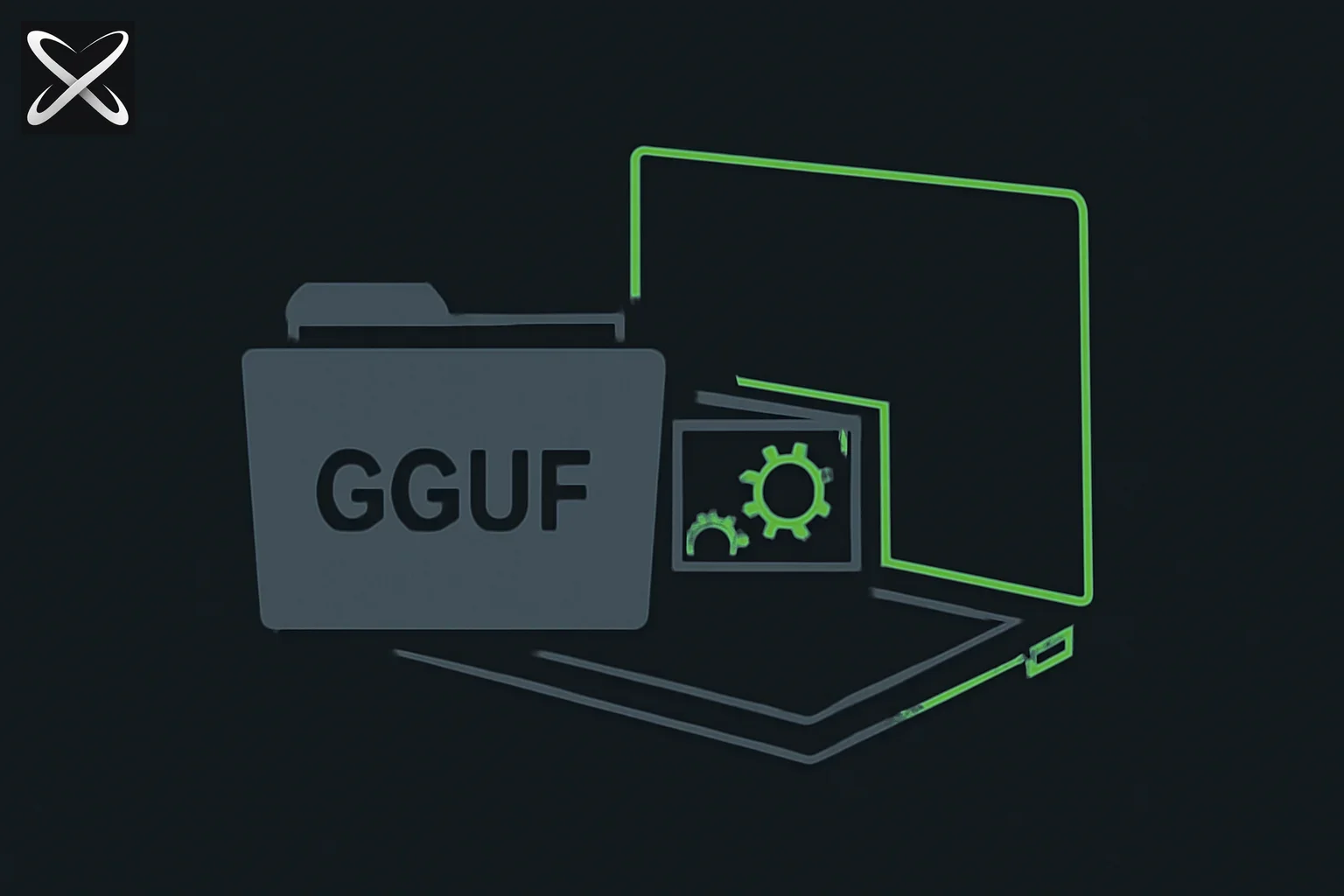 What is llama.cpp — a GGUF model file loading directly into a laptop's internal gears with no cloud connection