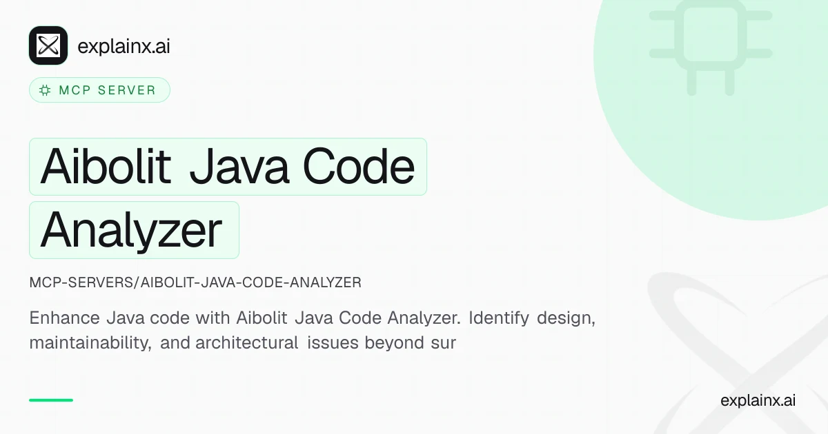 Aibolit Java Code Analyzer — MCP server | explainx.ai | explainx.ai