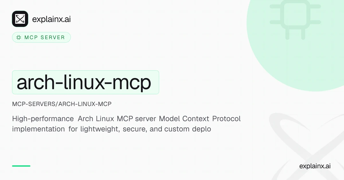 arch-linux-mcp — MCP server | explainx.ai | explainx.ai